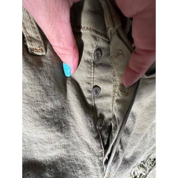 Re/Done‎ Size 28 70s Ultra High Rise Stove Pipe Jeans Washed Sage Green #V11-1 - Picture 9 of 14